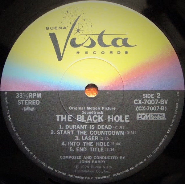 John Barry - The Black Hole (Original Motion Picture Soundtrack) (Vinyl, LP, Album) Very Good Plus (VG+) / Very Good Plus (VG+)