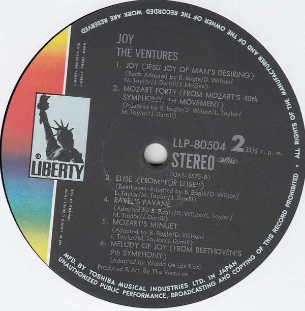 The Ventures - Joy (Vinyl, LP, Album, Stereo) Very Good Plus (VG+) / Very Good Plus (VG+)