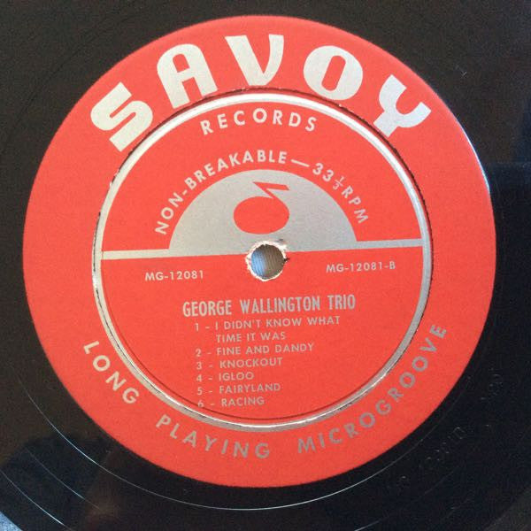 George Wallington Trio - The George Wallington Trio (Vinyl, LP, Album, Mono) Very Good (VG) / Very Good Plus (VG+)