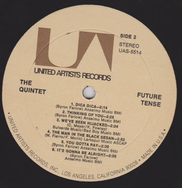 Sir Douglas Quintet - Future Tense (Vinyl, LP, Album, Stereo) Very Good Plus (VG+) / Good Plus (G+)