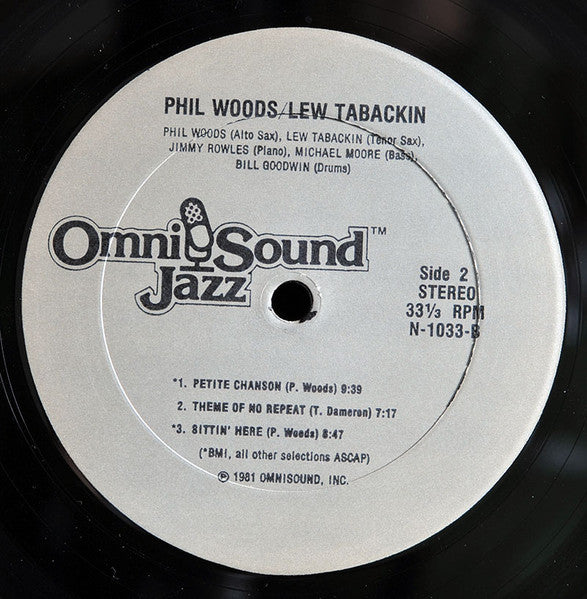 Phil Woods - Phil Woods / Lew Tabackin (Vinyl, LP, Album, Stereo) Good Plus (G+) / Good Plus (G+)