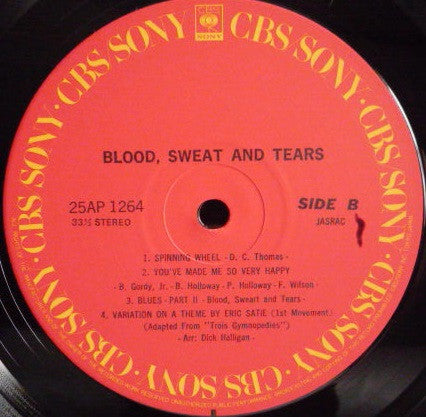 Blood, Sweat And Tears - Blood, Sweat And Tears (Vinyl, LP, Album, Reissue, Stereo) Very Good Plus (VG+) / Very Good (VG)