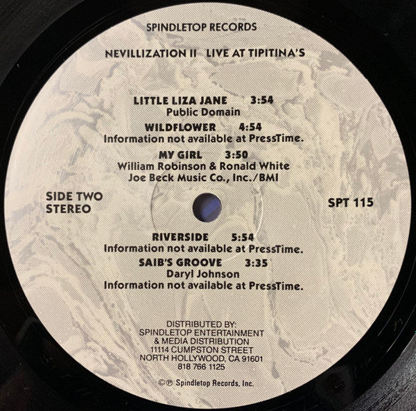 The Neville Brothers - Nevillization II: Live At Tipitina's (Vinyl, LP, Album) Very Good Plus (VG+) / Very Good (VG)