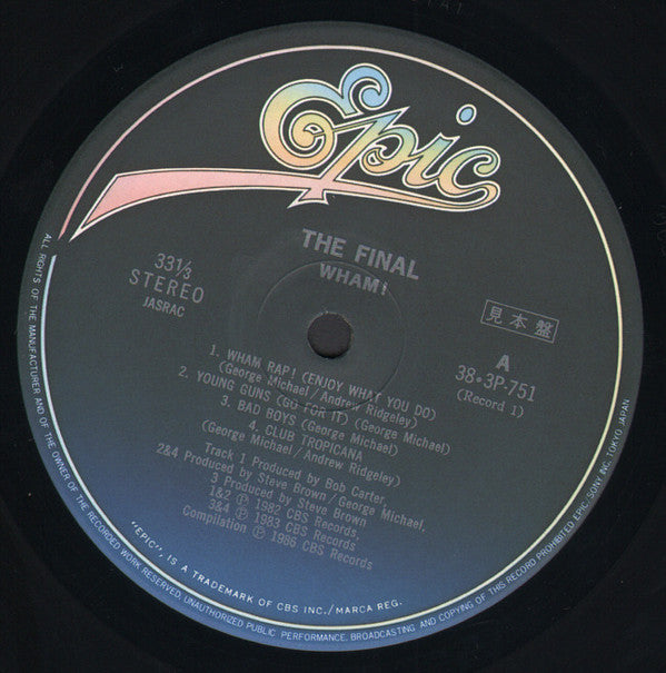 Wham! - The Final (2xVinyl, LP, Compilation, Promo) Very Good (VG) / Good (G)