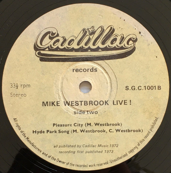 Mike Westbrook - Live (Vinyl, LP, Album) Very Good Plus (VG+) / Very Good Plus (VG+)
