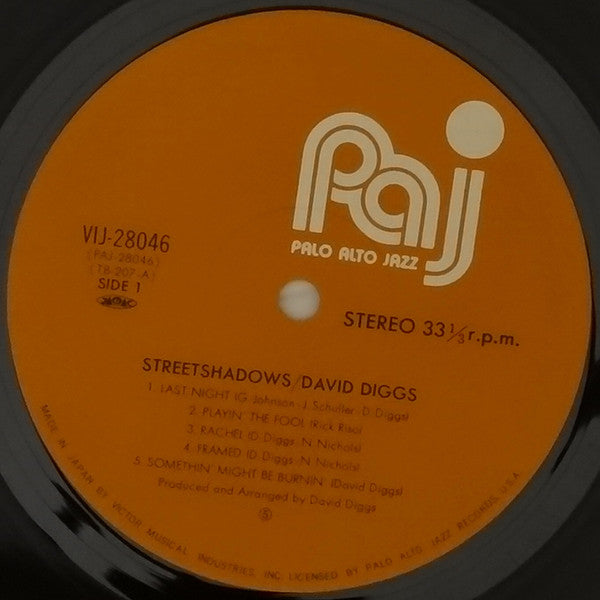 David Diggs - Streetshadows (Vinyl, LP, Album) Very Good (VG) / Very Good (VG)
