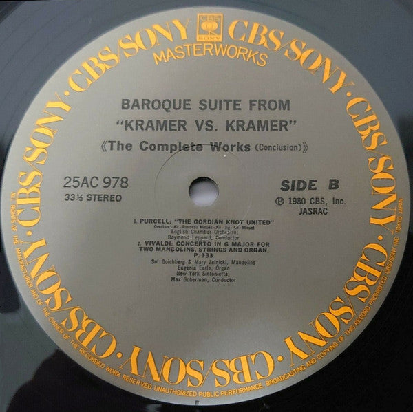 Various - Kramer Vs. Kramer (Soundtrack) (Vinyl, LP, Compilation, Stereo) Very Good Plus (VG+) / Very Good Plus (VG+)