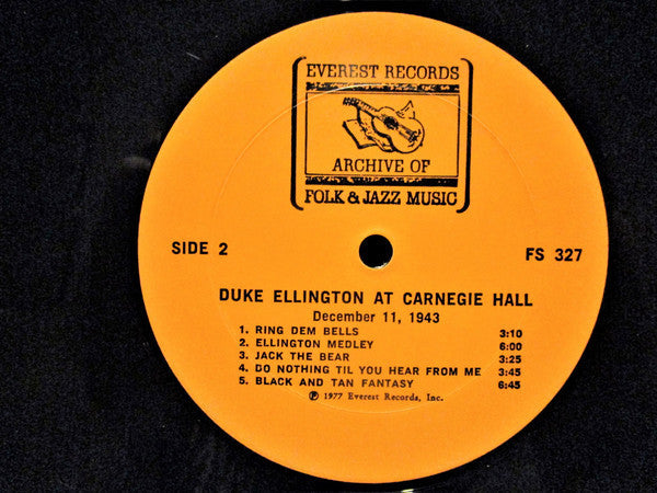Duke Ellington - Duke Ellington At Carnegie Hall December 11, 1943 (Vinyl, LP, Reissue) Very Good Plus (VG+) / Good Plus (G+)