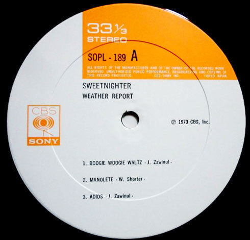Weather Report - Sweetnighter (Vinyl, LP, Album)