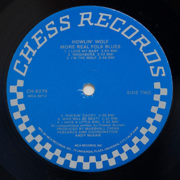 Howlin' Wolf - More Real Folk Blues (Vinyl, LP, Album, Reissue) Very Good Plus (VG+) / Good Plus (G+)