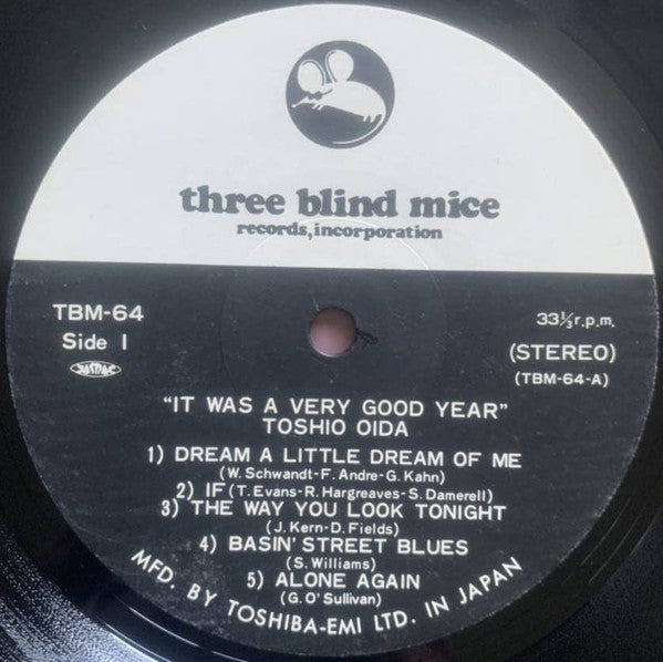 Toshio Oida - It Was A Very Good Year (Vinyl, LP, Album) Very Good Plus (VG+) / Very Good Plus (VG+)