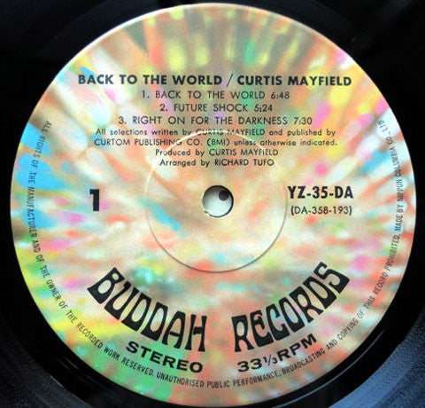 Curtis Mayfield - Back To The World (Vinyl, LP, Album) Very Good Plus (VG+) / Good Plus (G+)