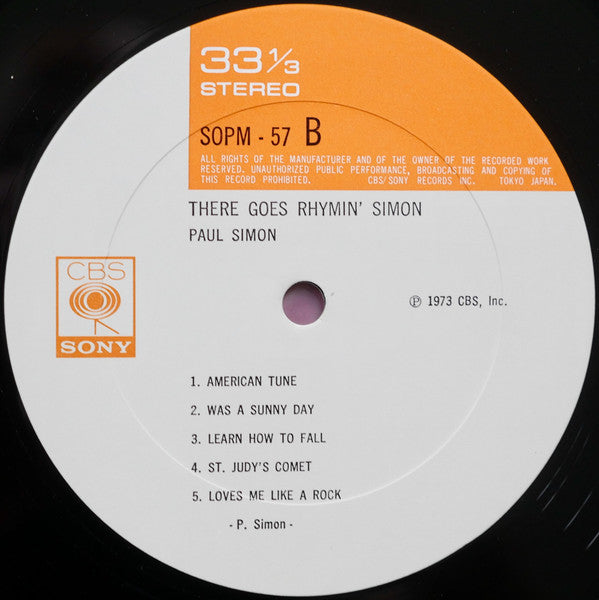 Paul Simon - There Goes Rhymin' Simon (Vinyl, LP, Album, Stereo) Very Good Plus (VG+) / Very Good (VG)
