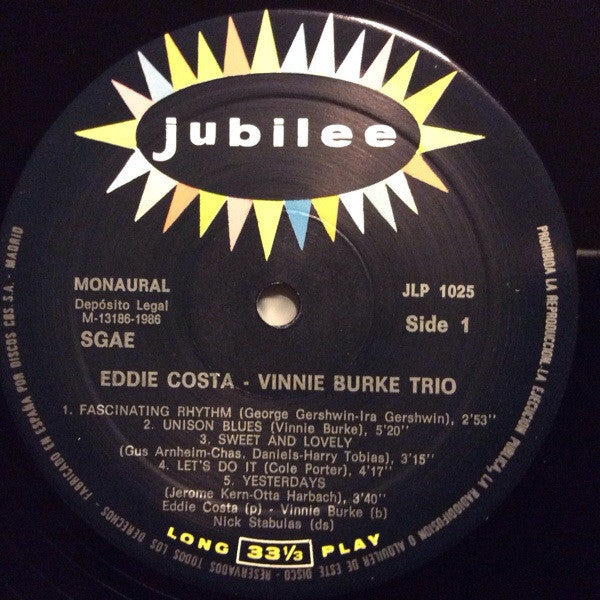 Eddie Costa - Vinnie Burke Trio - Eddie Costa - Vinnie Burke Trio (Vinyl, LP, Album, Mono, Reissue) Near Mint (NM or M-) / Near Mint (NM or M-)