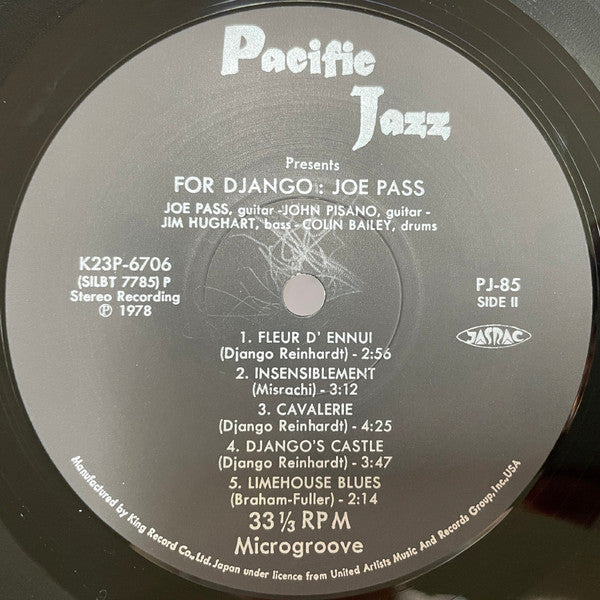 Joe Pass - For Django (Vinyl, LP, Album, Stereo)