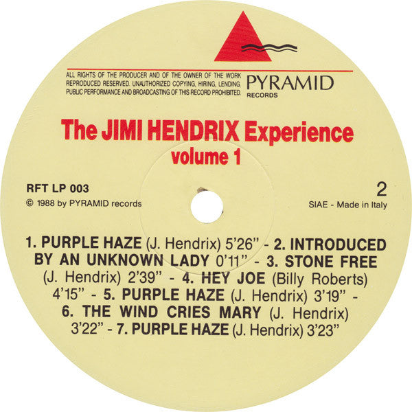 The Jimi Hendrix Experience - The Wild Man Of Pop Plays - Volume 1 (Vinyl, LP, Compilation, Unofficial Release) Very Good (VG) / Very Good Plus (VG+)