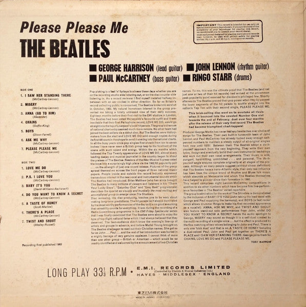 The Beatles - Please Please Me = プリーズ・プリーズ・ミー (Vinyl, LP, Album, Re...