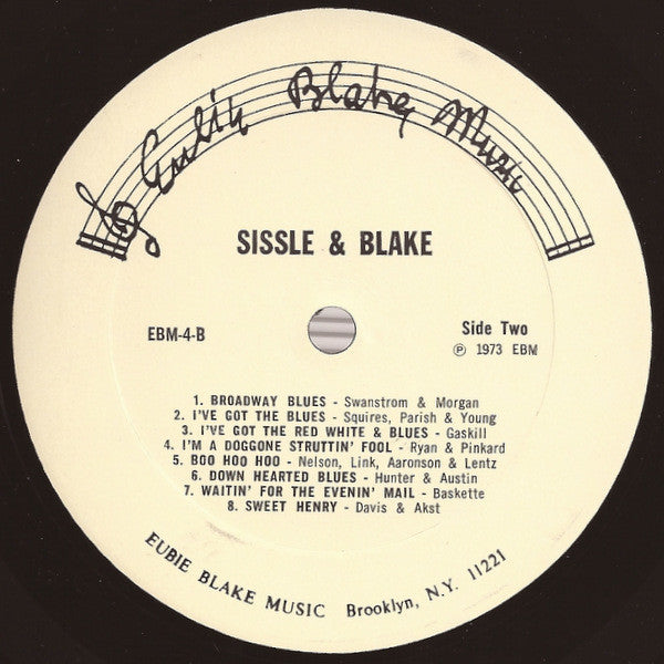 Sissle & Blake - Early Rare Recordings Vol. 1 (Vinyl, LP, Compilation) Very Good (VG) / Very Good (VG)