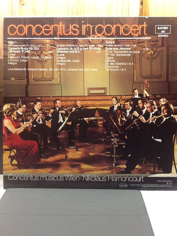 Concentus Musicus Wien - Concentus In Concert (Holland Festival) (Vinyl, LP, Reissue, Stereo) Very Good (VG) / Very Good (VG)