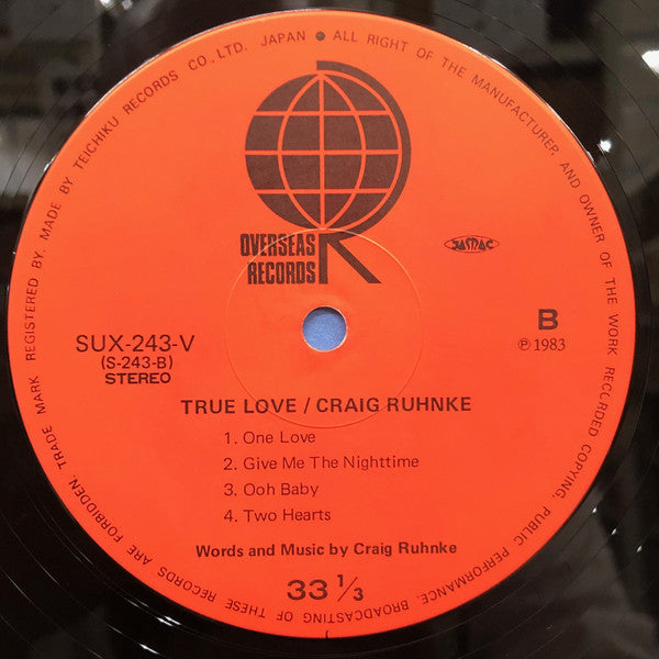 Craig Ruhnke - True Love (Vinyl, LP, Album, Stereo) Very Good Plus (VG+) / Very Good (VG)