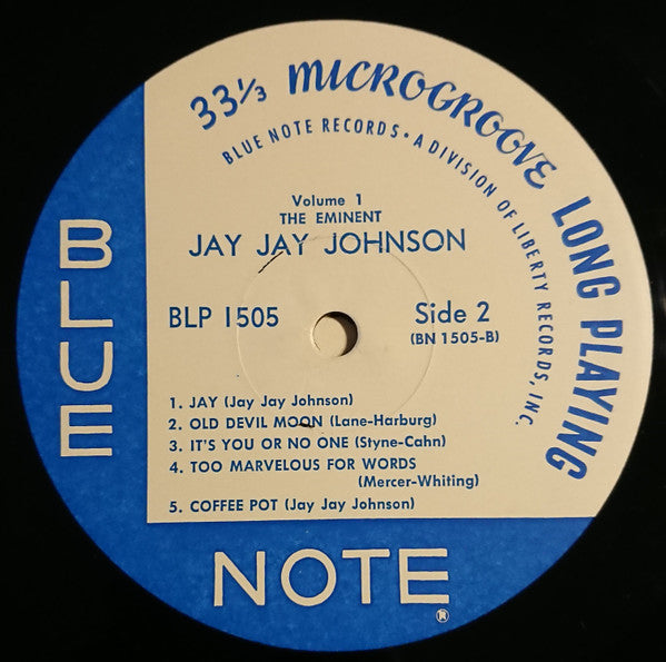JJ Johnson - The Eminent Jay Jay Johnson Volume 1 (Vinyl, LP, Compilation, Repress, Mono) Very Good (VG) / Very Good (VG)