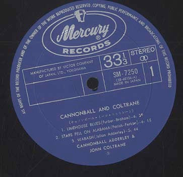 Cannonball Adderley - Cannonball & Coltrane (Vinyl, LP, Album, Reissue, Stereo) Good Plus (G+) / Very Good (VG)