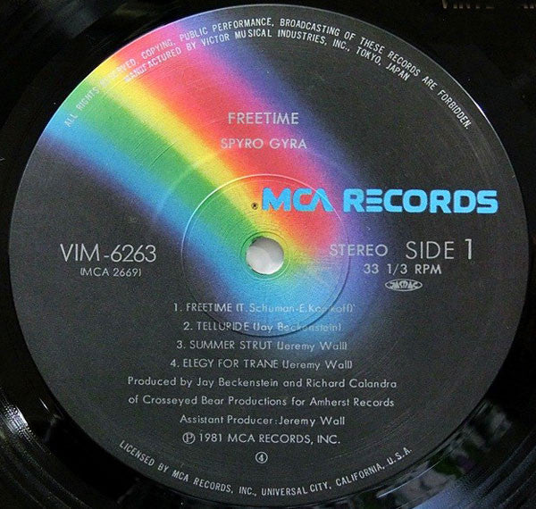 Spyro Gyra - Freetime (Vinyl, LP, Album, Stereo)