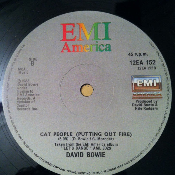 David Bowie - Let's Dance (Vinyl, 12", 45 RPM, Single) Good Plus (G+) / Good Plus (G+)