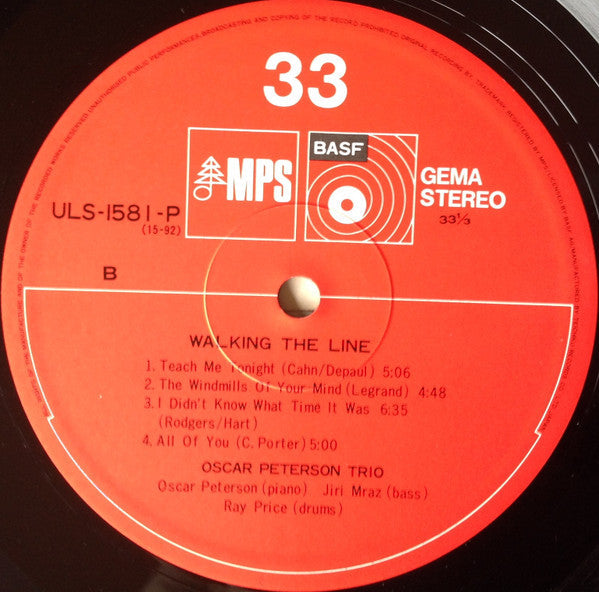 The Oscar Peterson Trio - Walking The Line (Vinyl, LP, Album, Repress)