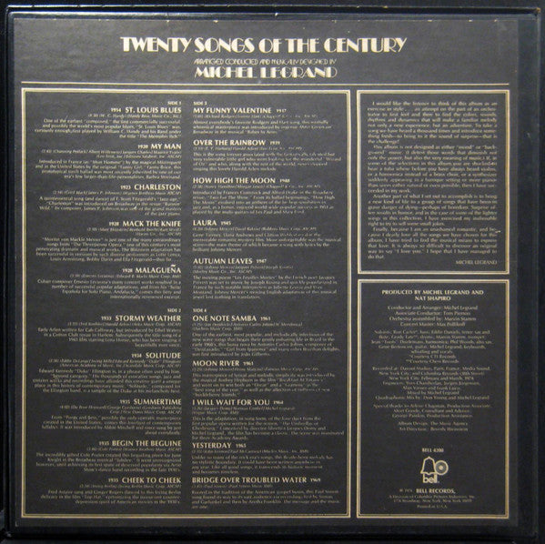 Michel Legrand - Twenty Songs Of The Century (2xVinyl, Box Set, LP, Album, Quadraphonic) Very Good Plus (VG+) / Very Good (VG)