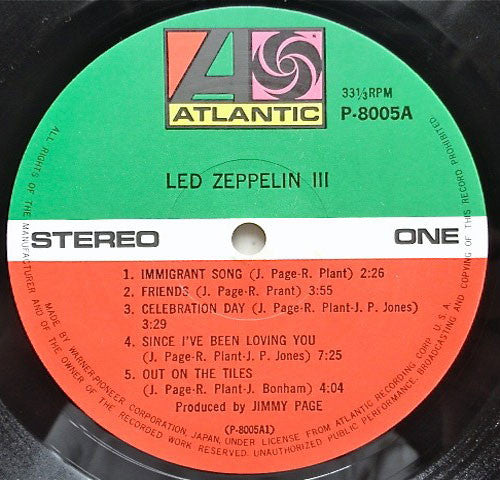 Led Zeppelin - Led Zeppelin III (Vinyl, LP, Album, Reissue, Stereo) Very Good (VG) / Very Good (VG)