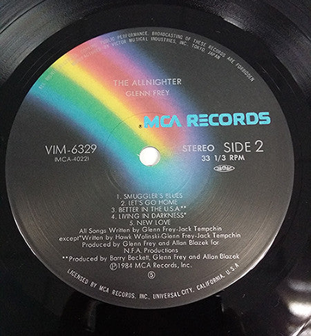 Glenn Frey - The Allnighter (Vinyl, LP, Album, Stereo)