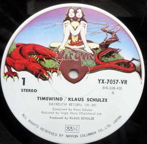Klaus Schulze - Timewind (Vinyl, LP, Album) Very Good Plus (VG+) / No Cover