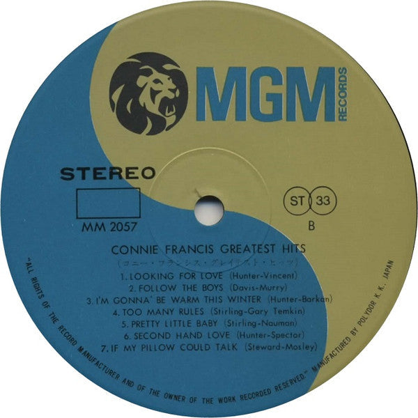 Connie Francis - Greatest Hits (Vinyl, LP, Compilation)