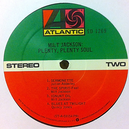 Milt Jackson - Plenty, Plenty Soul (Vinyl, LP, Album, Reissue, Stereo) Good Plus (G+) / Good (G)