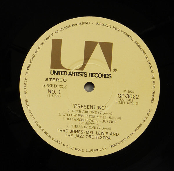 Thad Jones & Mel Lewis - Presenting (Vinyl, LP, Album, Reissue) Good Plus (G+) / Very Good Plus (VG+)