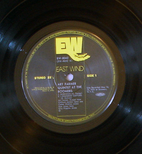 Art Farmer Quintet - At Boomers (Vinyl, LP, Album) Very Good Plus (VG+) / Very Good (VG)