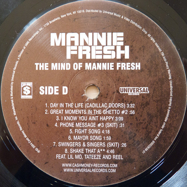 Mannie Fresh - The Mind Of Mannie Fresh (Vinyl, LP, Album)