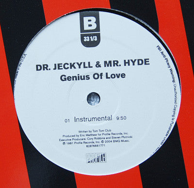 Dr. Jeckyll & Mr. Hyde - Genius Rap (Vinyl, 12", 33 ⅓ RPM, Reissue) Mint (M) / Mint (M)