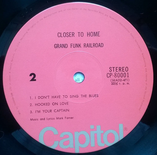 Grand Funk Railroad - Closer To Home (Vinyl, LP, Album, Reissue) Very Good Plus (VG+) / Very Good (VG)