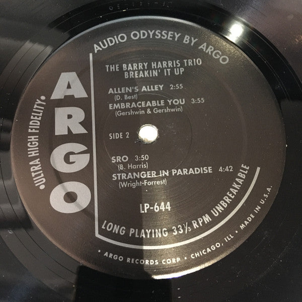 Barry Harris Trio - Breakin' It Up (Vinyl, LP, Album) Very Good Plus (VG+) / Near Mint (NM or M-)