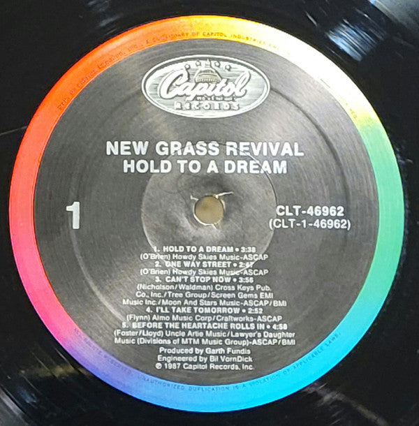 New Grass Revival - Hold To A Dream (Vinyl, LP, Album) Very Good Plus (VG+) / Very Good (VG)