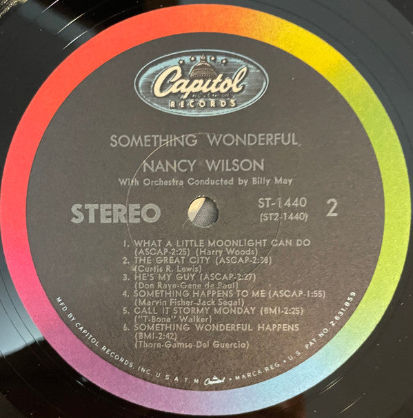 Nancy Wilson - Something Wonderful (Vinyl, LP, Album, Stereo) Very Good (VG) / Good Plus (G+)