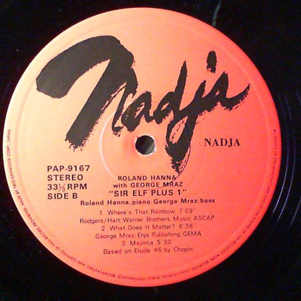 Roland Hanna - Sir Elf Plus 1 (Vinyl, LP, Album, Stereo) Very Good Plus (VG+) / Very Good Plus (VG+)
