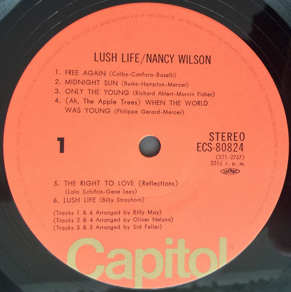 Nancy Wilson - Lush Life (Vinyl, LP, Stereo) Near Mint (NM or M-) / Very Good Plus (VG+)