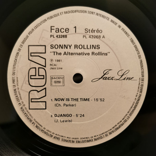 Sonny Rollins - The Alternative Rollins (2xVinyl, LP, Album) Very Good Plus (VG+) / Very Good (VG)