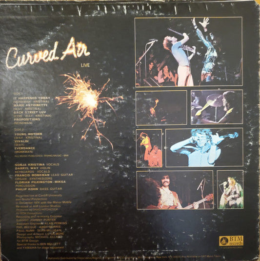 Curved Air - Curved Air Live (Vinyl, LP, Album, Stereo) Very Good (VG) / Very Good (VG)