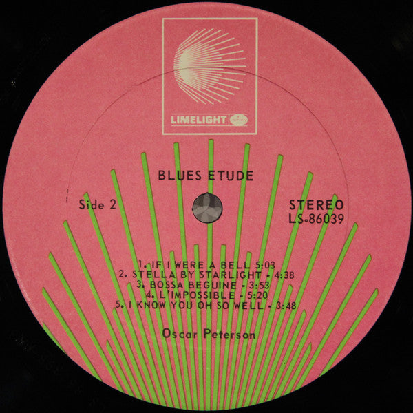 Oscar Peterson - Blues Etude (Vinyl, LP, Album, Repress, Stereo)