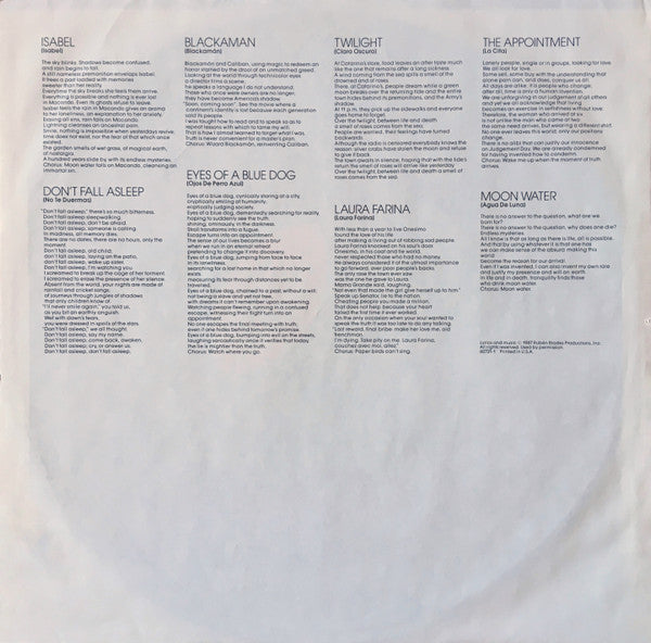 Ruben Blades - Agua De Luna (Vinyl, LP, Album) Good Plus (G+) / Good Plus (G+)