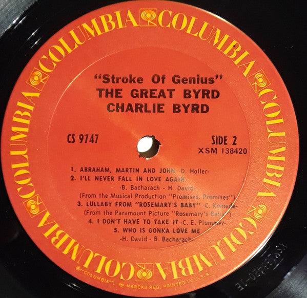 Charlie Byrd - The Great Byrd (Vinyl, LP, Album, Reissue) Very Good Plus (VG+) / Good Plus (G+)